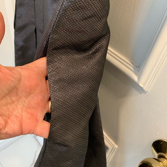 Reiss London Mara fit and flare dress in graphite metallic. Size 2 - Picture 8 of 8